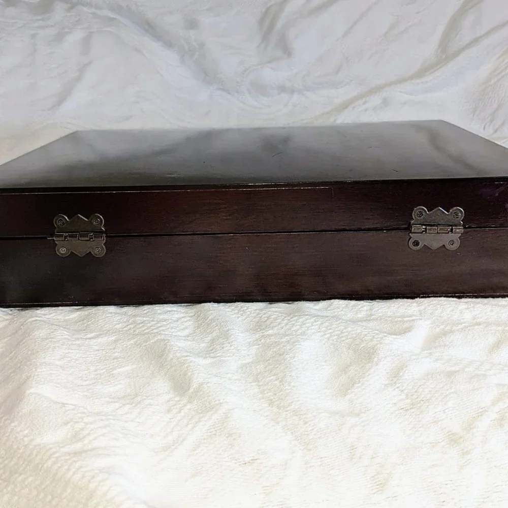 Powell Vintage Wooden Silverware/Flatware Storage Chest Box